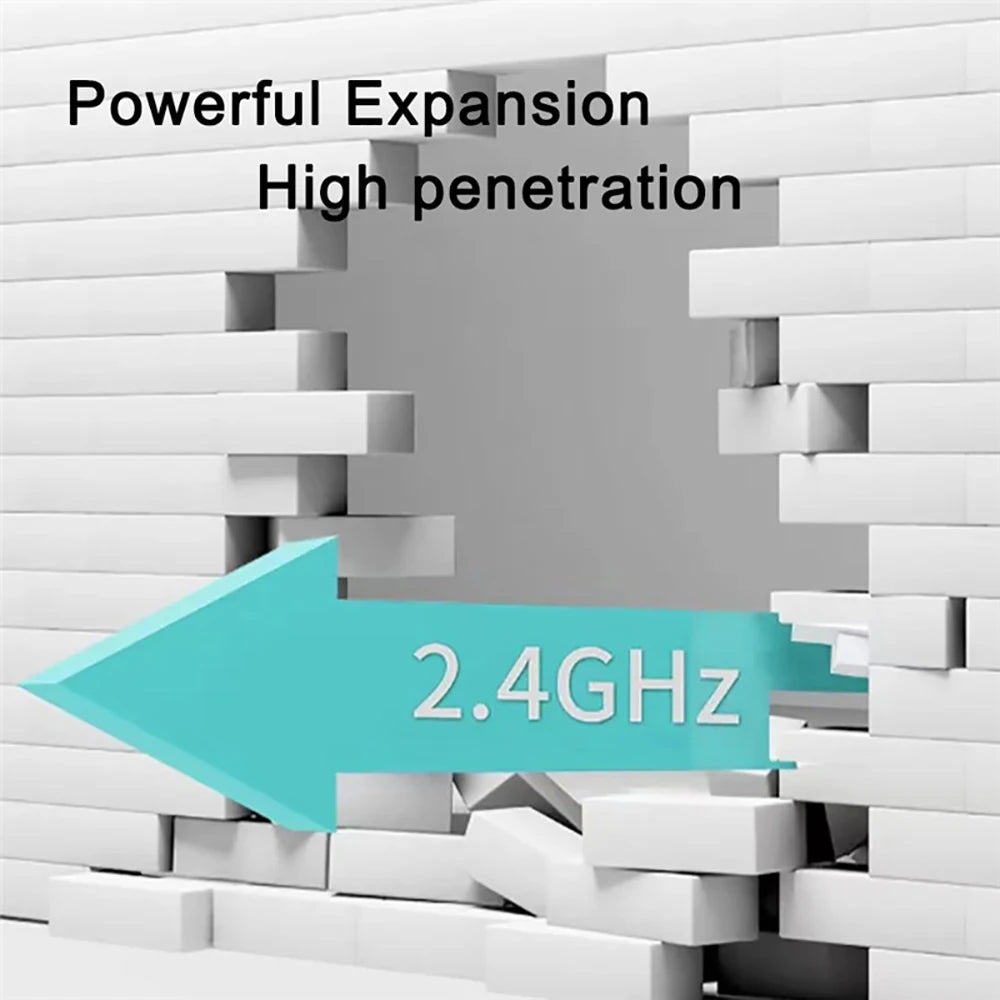 Kebidumei 1200Mbps WiFi Repeater 2.4G 5G Amplifier Home Office Network