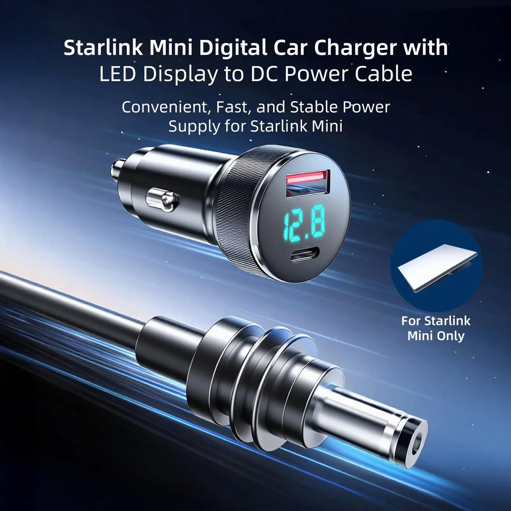 3-in-1 Starlink Mini Cable 3M/5M High Speed Charging USB C/USB A
