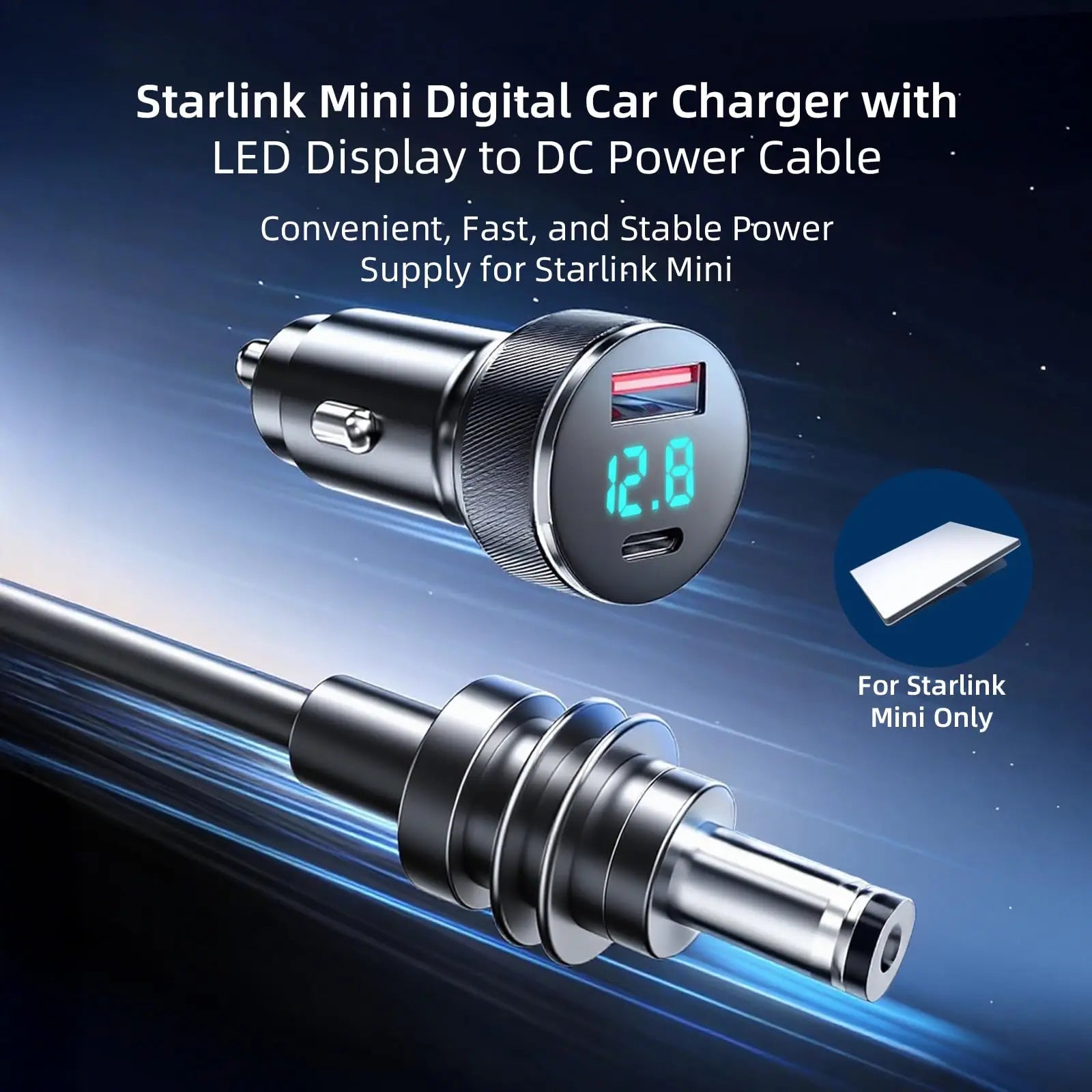 3-in-1 Starlink Mini Cable 3M/5M High Speed Charging USB C/USB A