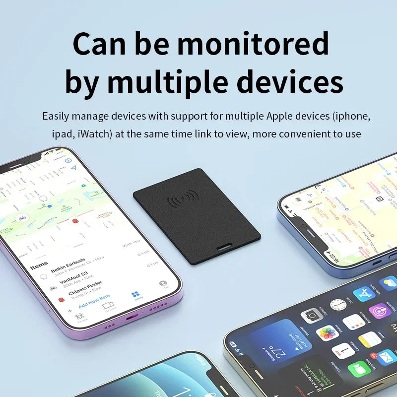 Thin GPS Locator Card Anti Loss GPS Tracking Smart Mini Tag Bluetooth