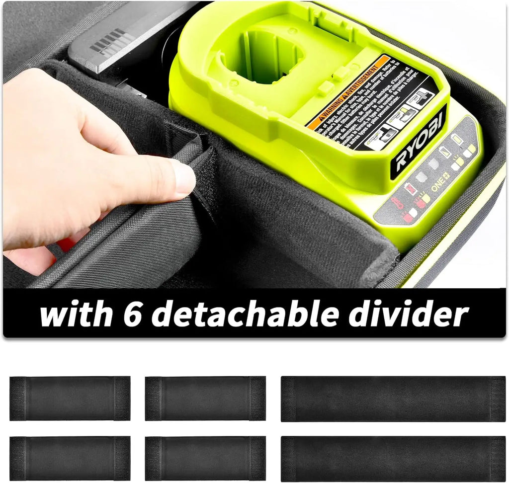 Case Compatible with Ryobi ONE+ 18V Lithium-Ion 4.0/ 3.5/ 3.0/ 2.0/