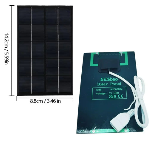 2W-15W Solar Charger Portable W/USB-C Fast Charging for IPhone Samsung