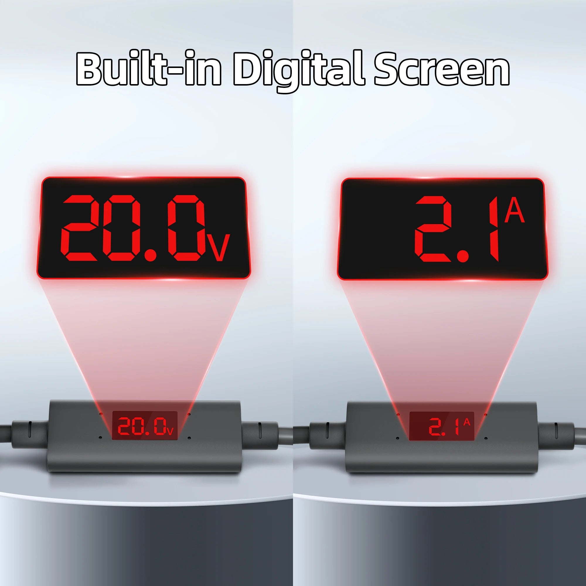 Starlink Mini Extension Cable with Current and Voltage Digital Display