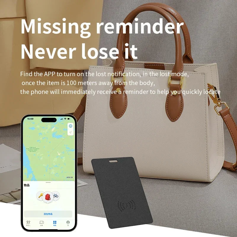 Thin GPS Locator Card Anti Loss GPS Tracking Smart Mini Tag Bluetooth