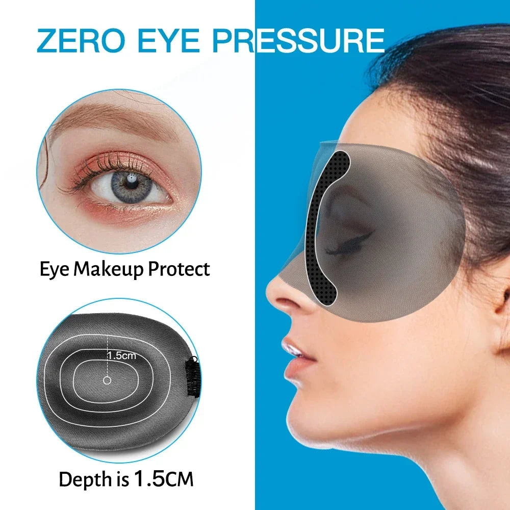 3D Sleep Mask Blindfold Sleeping Aid Soft Memory Foam Eye mask for