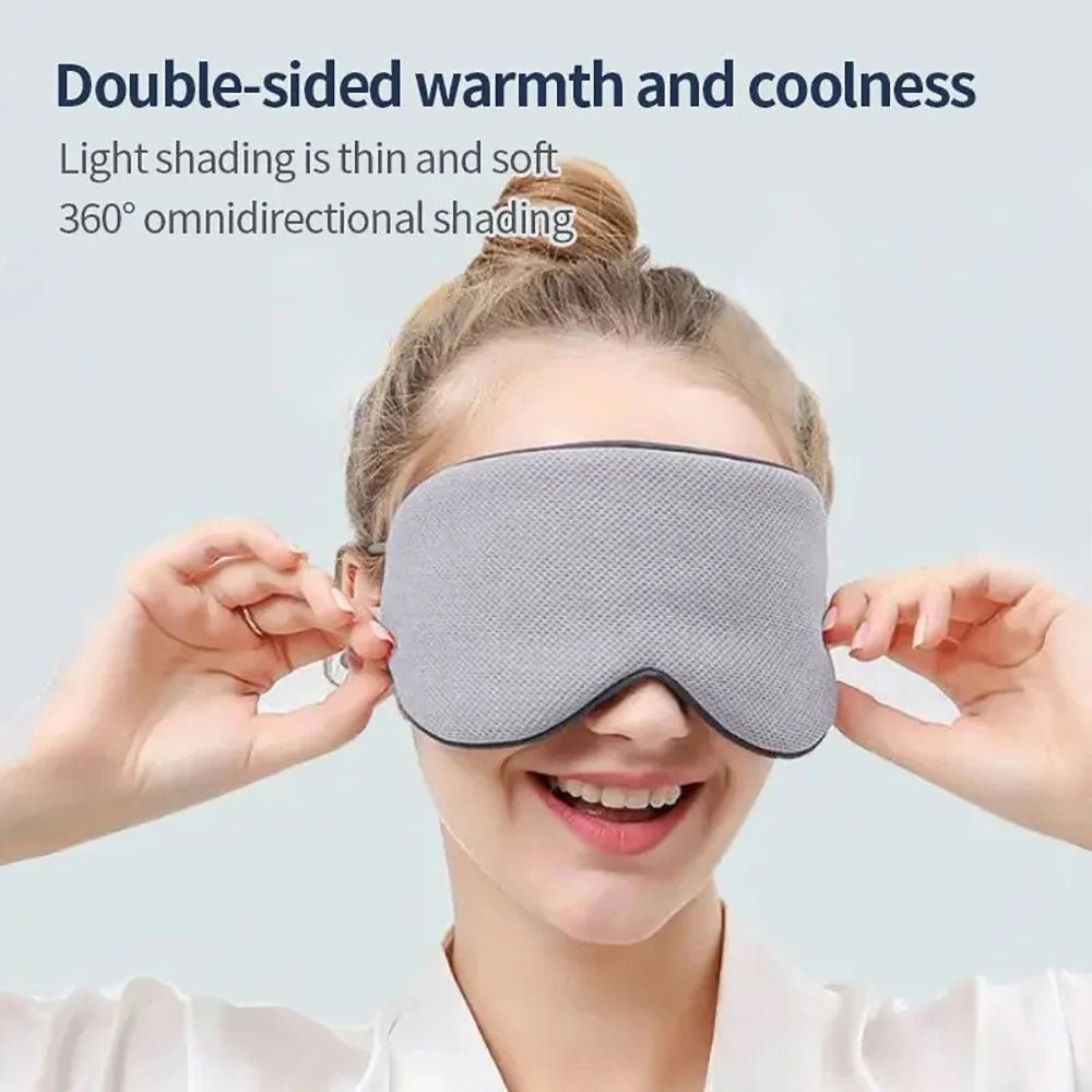 Sleeping Mask Ice Silk Warm And Cool Dual Use Eye Mask Adjustable