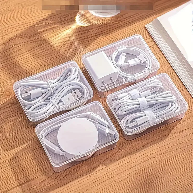 Cable Organizer Storage Box Set Durable Plastic Daily Office Supplies