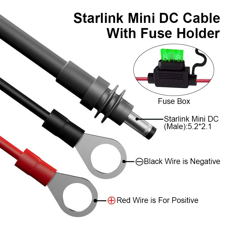 For Starlink Mini Specific Power Cable DIY 18AWG Wiring Extension