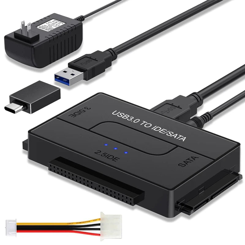SATA/IDE to USB 3.0 Adapter Hard Drive Adapter Converter for Universal