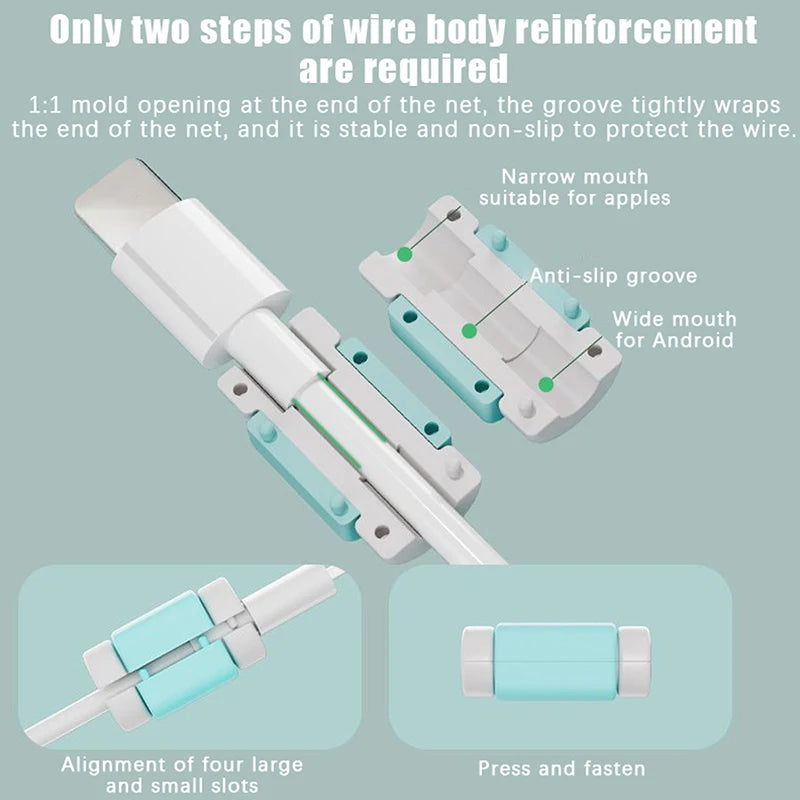 Premium Grade 10 Pieces  Data Cable Charger Cable Protective Sleeve