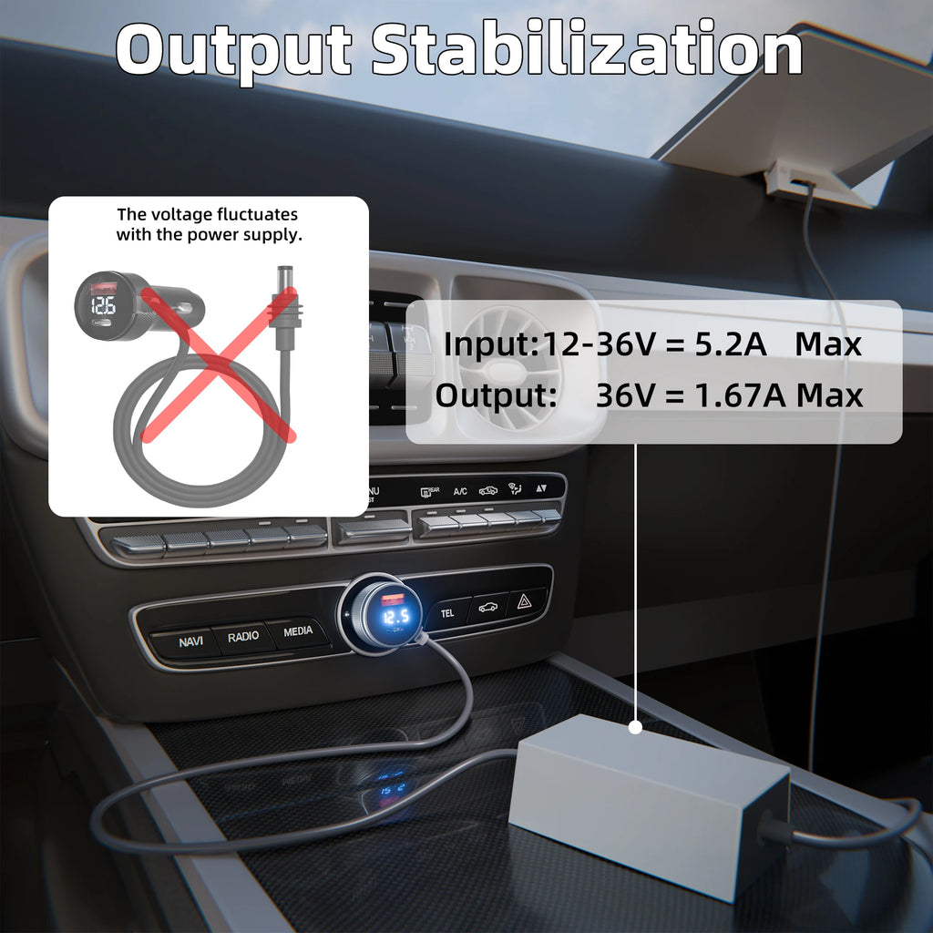 Starlink Mini Cigarette Lighter Adapter USB C 3 in 1 Starlink Mini