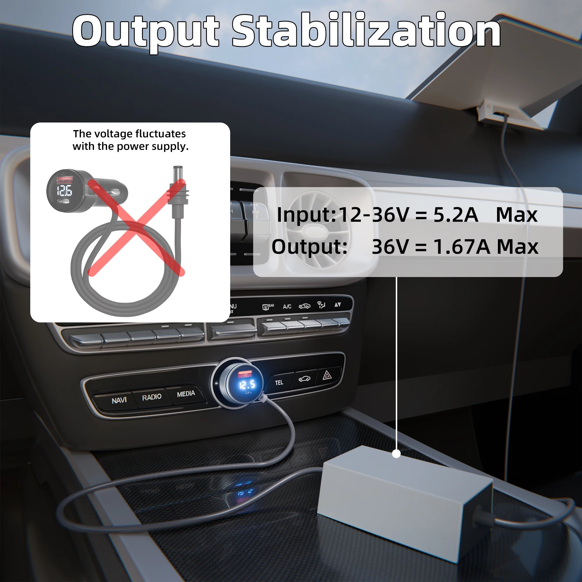 Starlink Mini Cigarette Lighter Adapter USB C 3 in 1 Starlink Mini