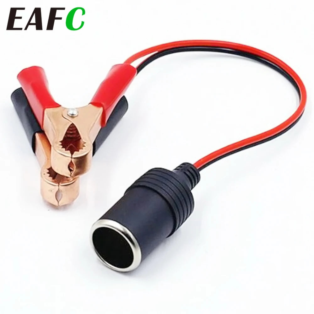 Car Battery Terminal Clip-on Cigarette Lighter Power Socket Adaptor