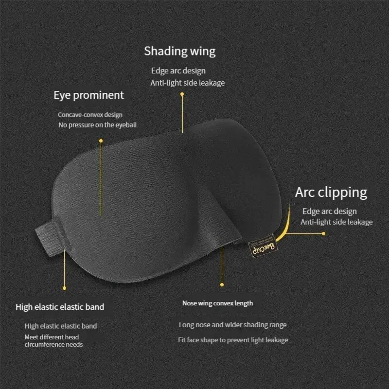 3D Sleep Mask Blindfold Sleeping Aid Soft Memory Foam Eye mask for