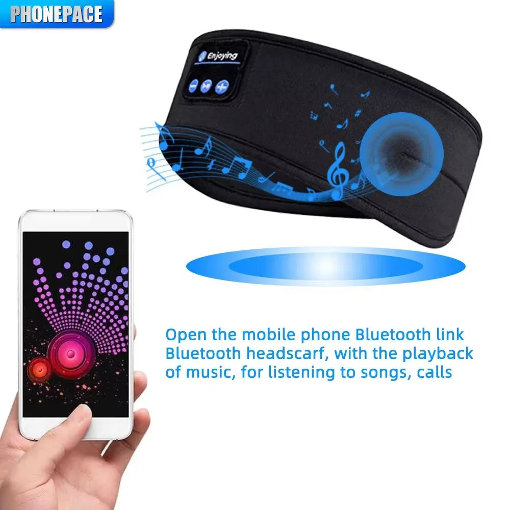 HOMEFISH BT Earphones Sports Sleeping Headband Elastic Wireless