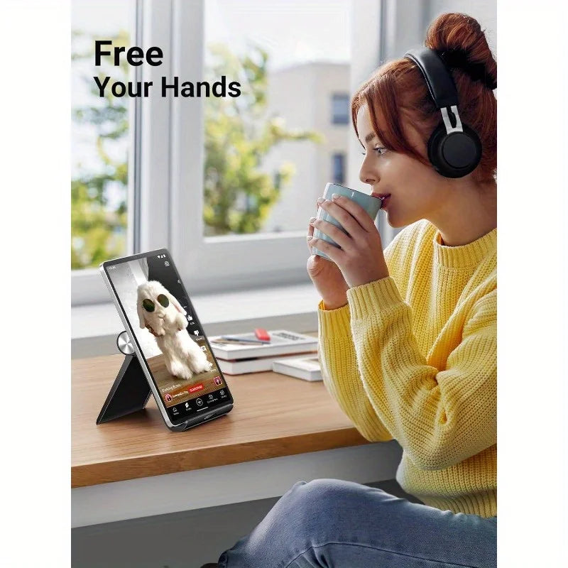 Adjustable Portable Tablet & Phone Stand - Foldable Desktop Dock with