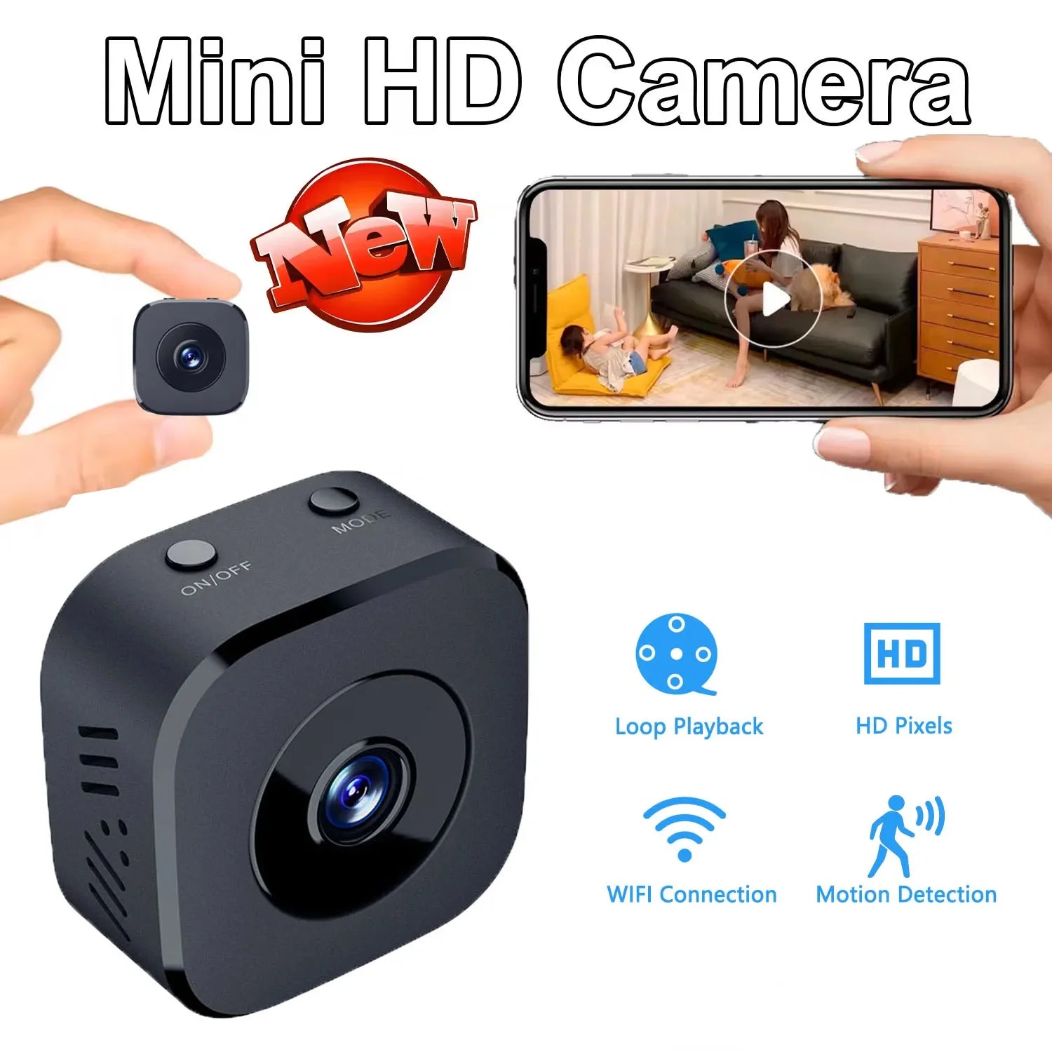 Security Camera HD Mini Full Color Night Vision High Definition WiFi