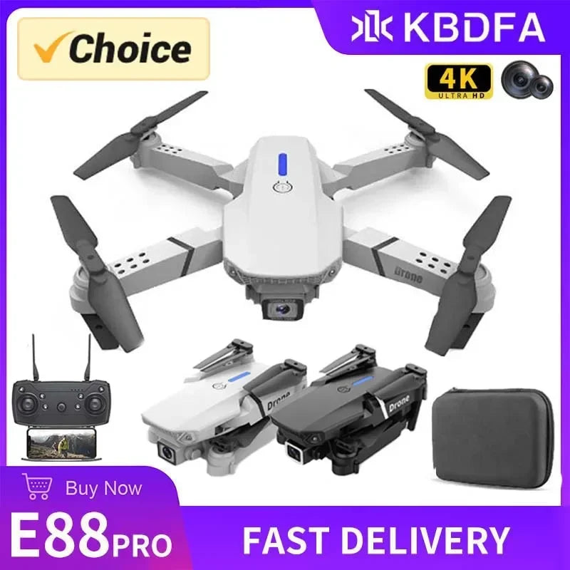 E88Pro4K DroneWiFi FPV HD Camera/Foldable RC Quadcopter/Altitude