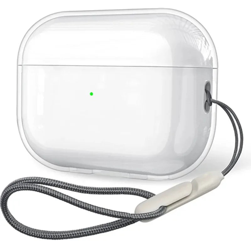 Clear Soft TPU Earphone Case with Lanyard Strap for Airpods Pro 2 2022