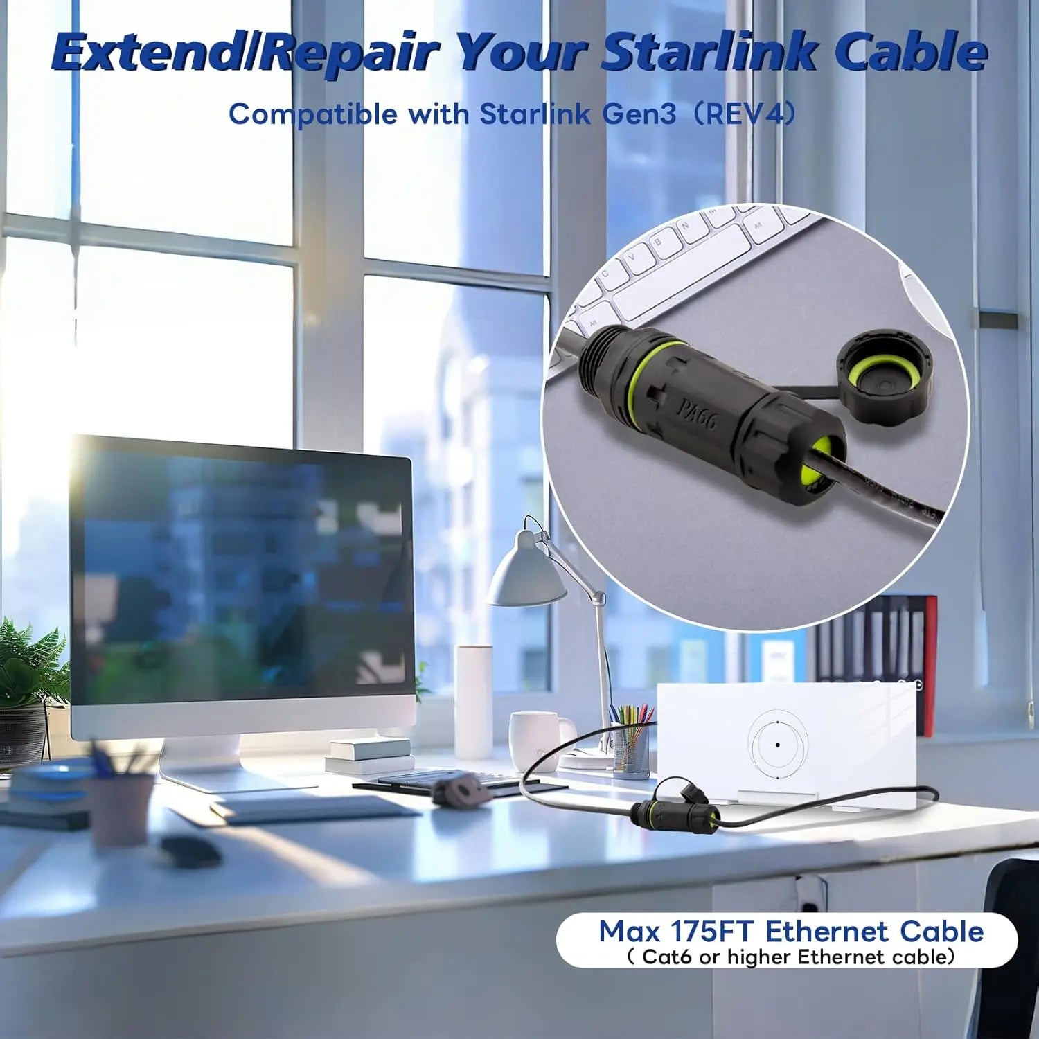 50/100 CM Starlink Ethernet Adapter Gen 3/Mini,Starlink Mini Cable
