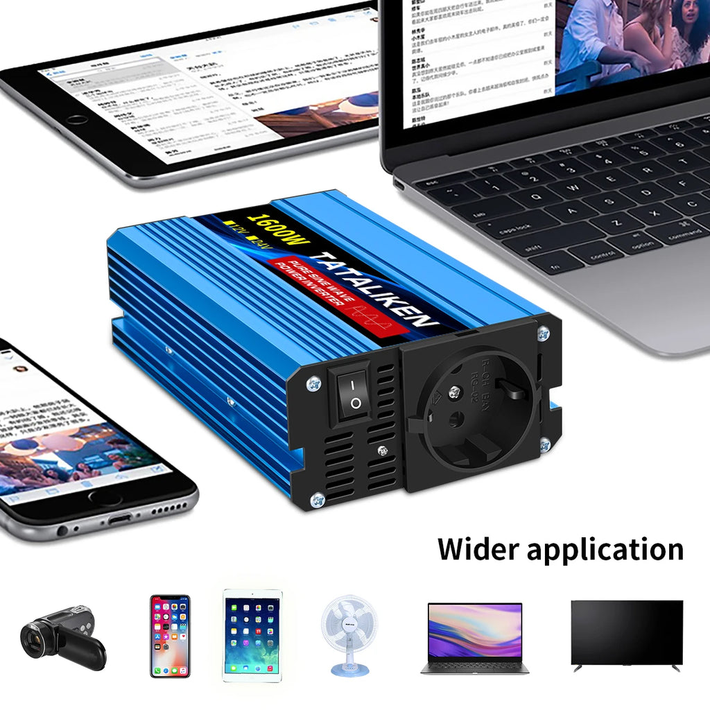 Pure Sine Wave Inverter 1000W-4000W DC 12V/24V to AC 220V 50hz Power