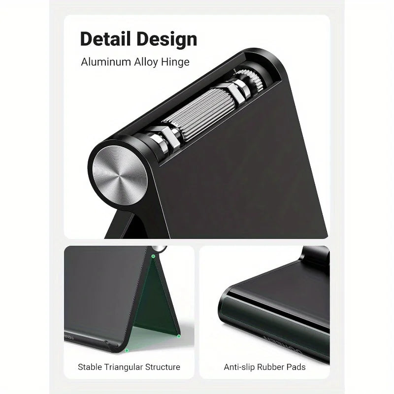 Adjustable Portable Tablet & Phone Stand - Foldable Desktop Dock with