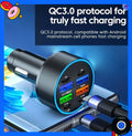 8-In-1 car mobile phone charger with QC3.0 fast charging PD+USB dual
