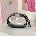 Portable Transparent Phone Charger and Earphone Storage Box,Compact