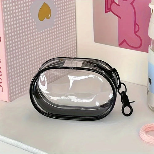 Portable Transparent Phone Charger and Earphone Storage Box,Compact
