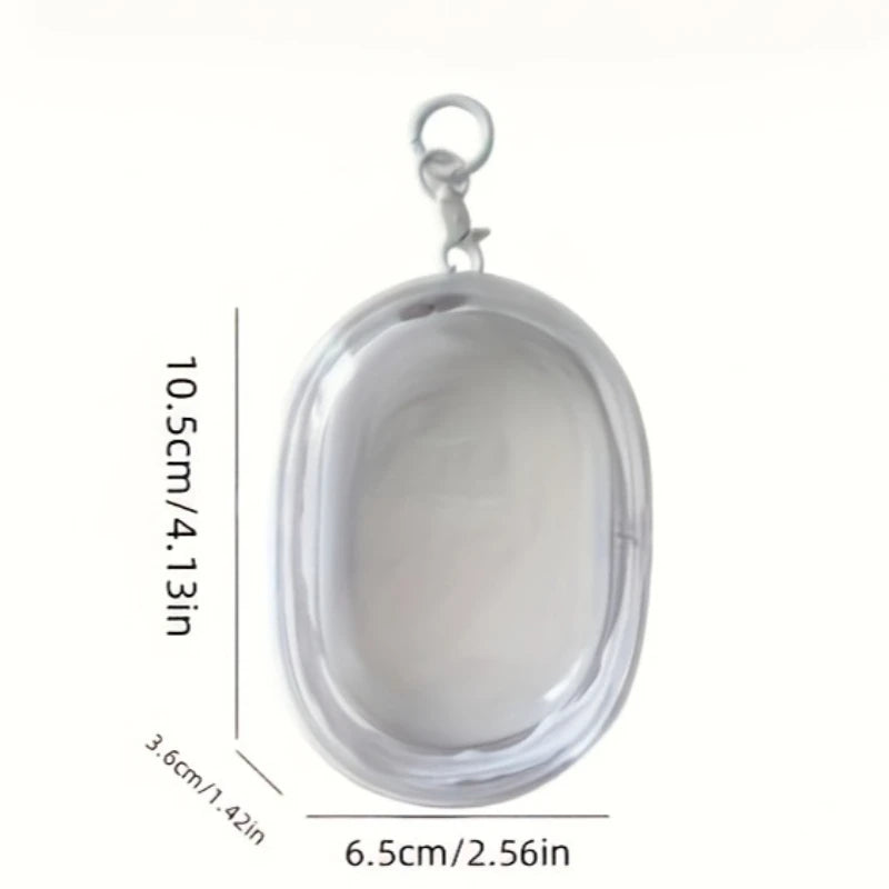 Portable Transparent Phone Charger and Earphone Storage Box,Compact