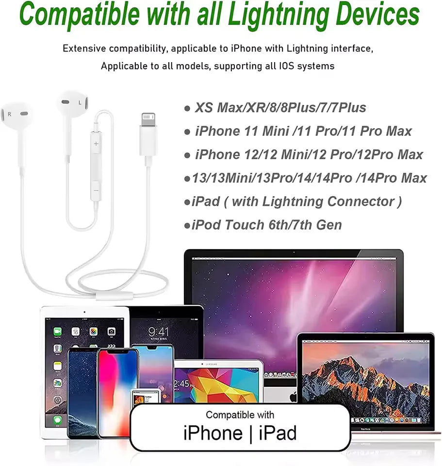 Original Headphones For Apple iPhone 16 15 14 13 11 12 Pro Max Plus