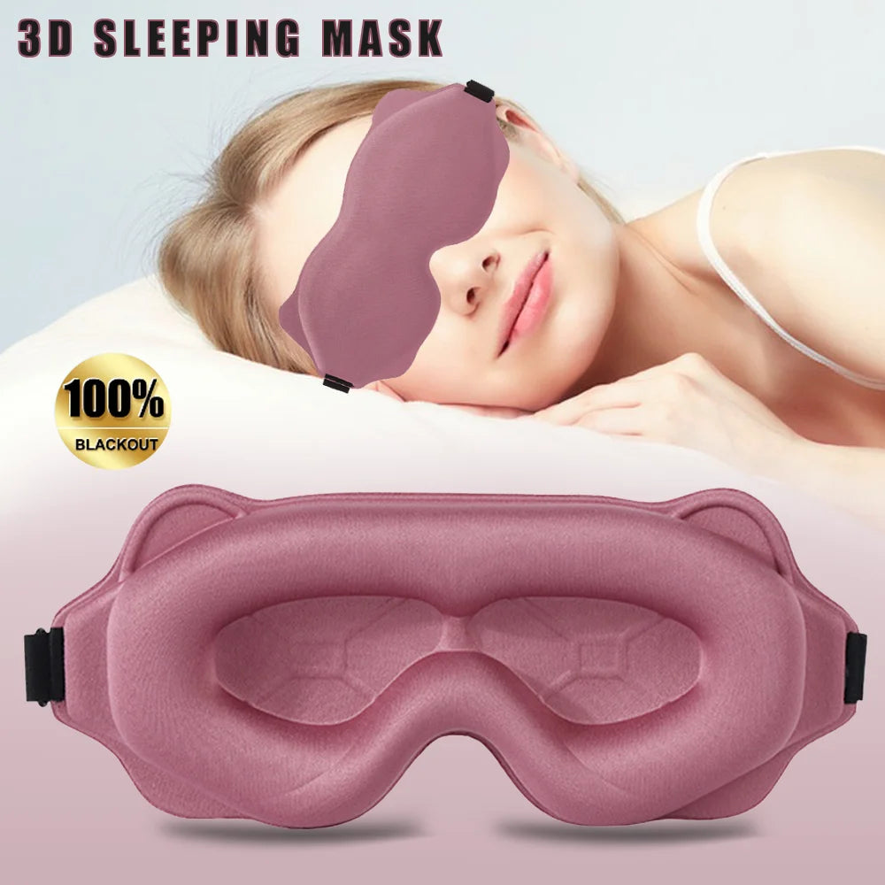 3D Sleeping Mask Block Out Light Soft Padded Sleep Mask For Eyes
