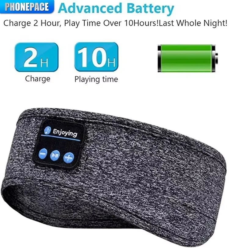 HOMEFISH BT Earphones Sports Sleeping Headband Elastic Wireless