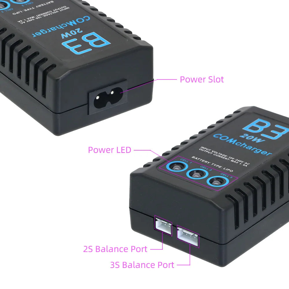 ComCharger Imax B3 20W 1.6A Compact Portable Battery Balance Charger