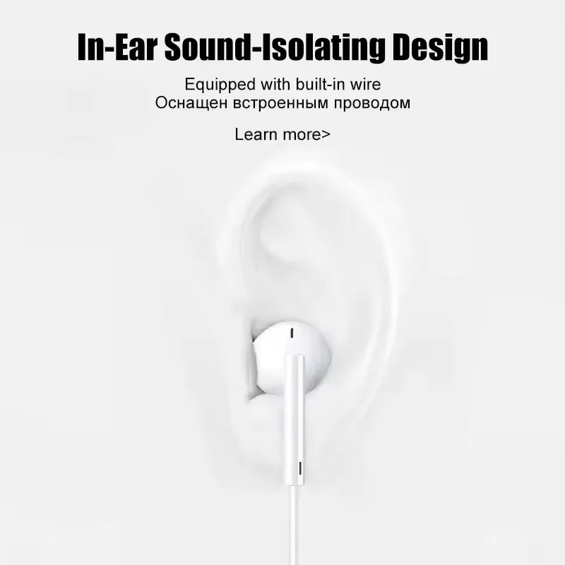 Original Headphones For Apple iPhone 16 15 14 13 11 12 Pro Max Plus