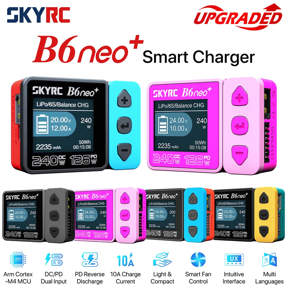SKYRC B6neo+ Smart Charger High Power DC240W PD126W Multilanguage
