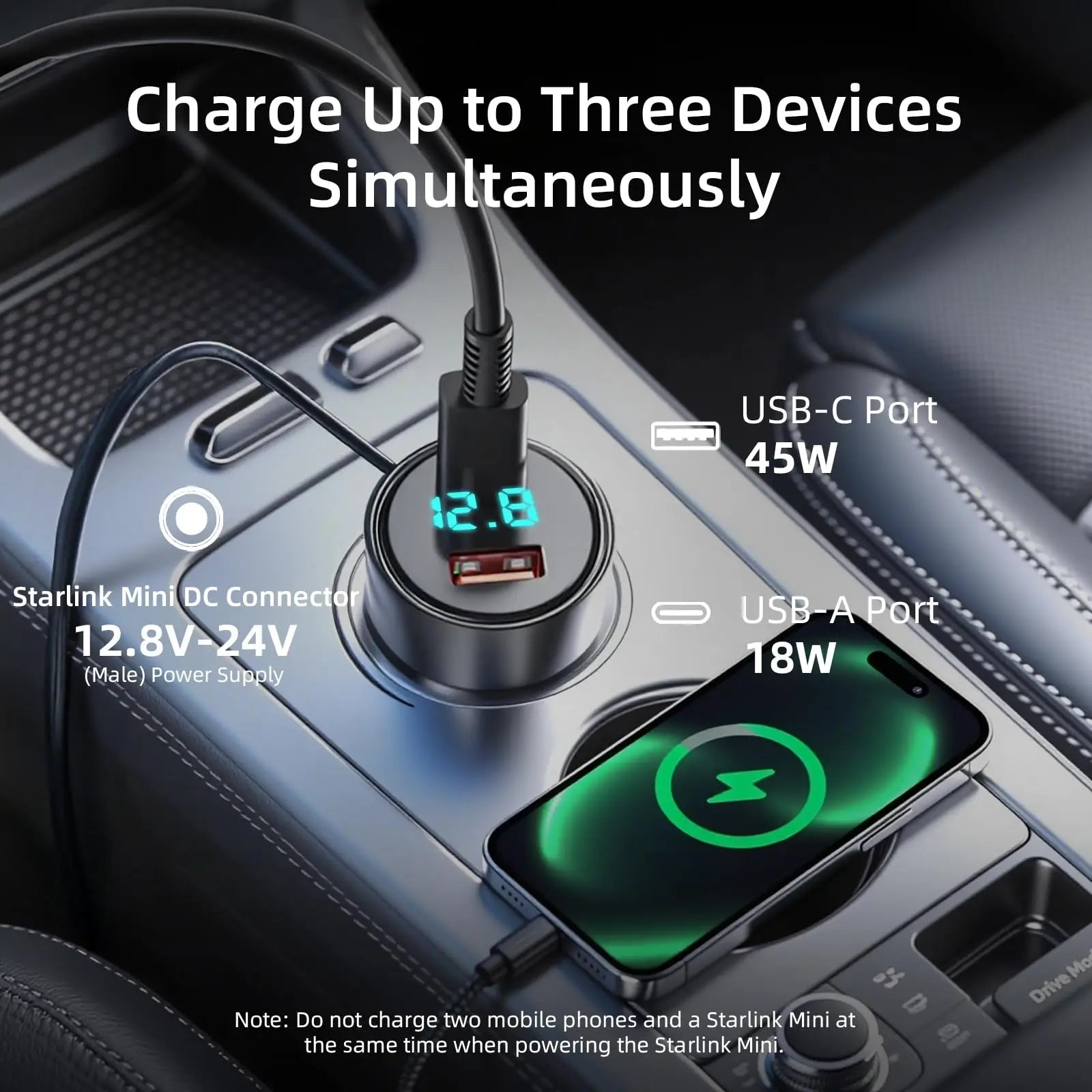 3-in-1 Starlink Mini Cable 3M/5M High Speed Charging USB C/USB A