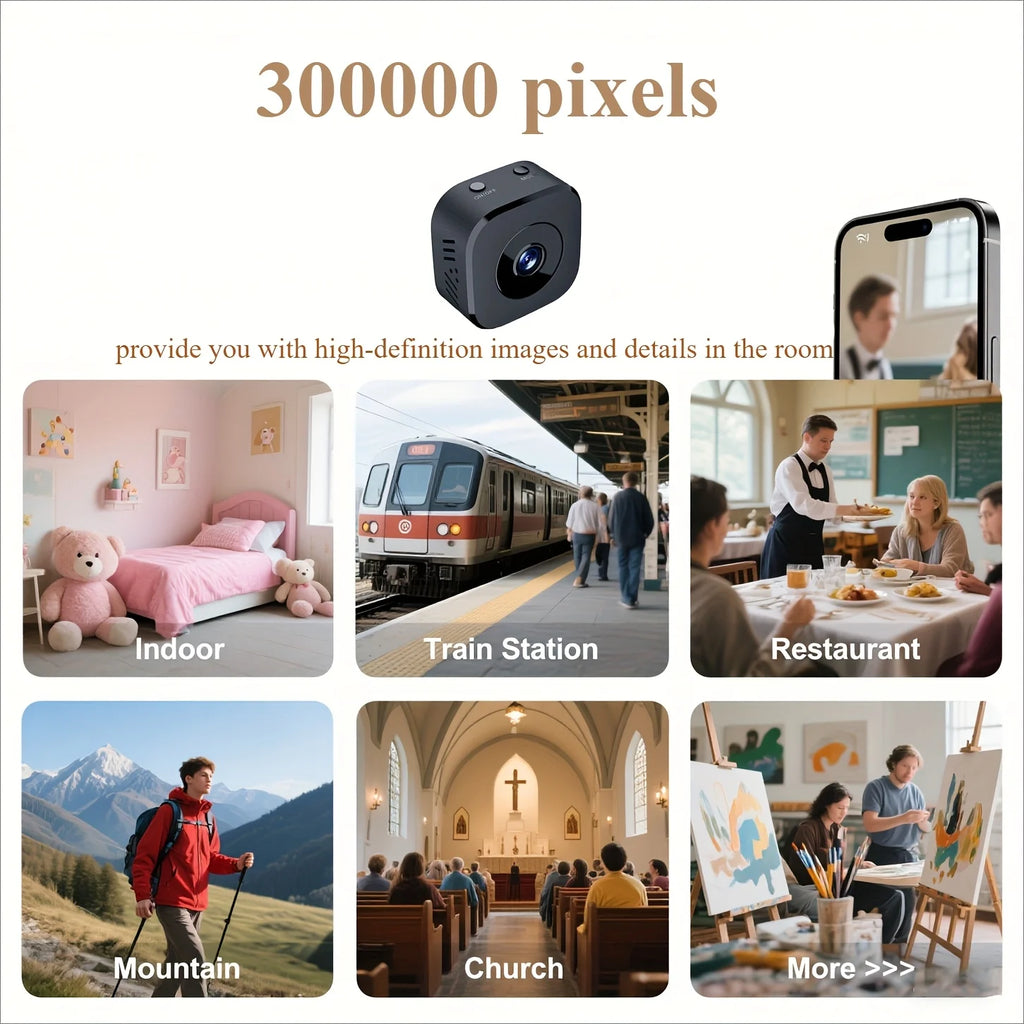 Security Camera HD Mini Full Color Night Vision High Definition WiFi