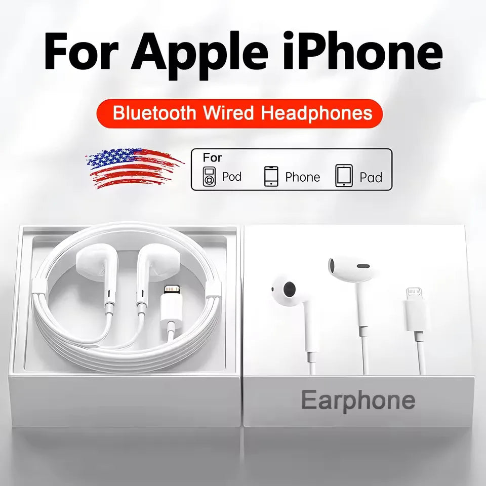 Original Headphones For Apple iPhone 16 15 14 13 11 12 Pro Max Plus
