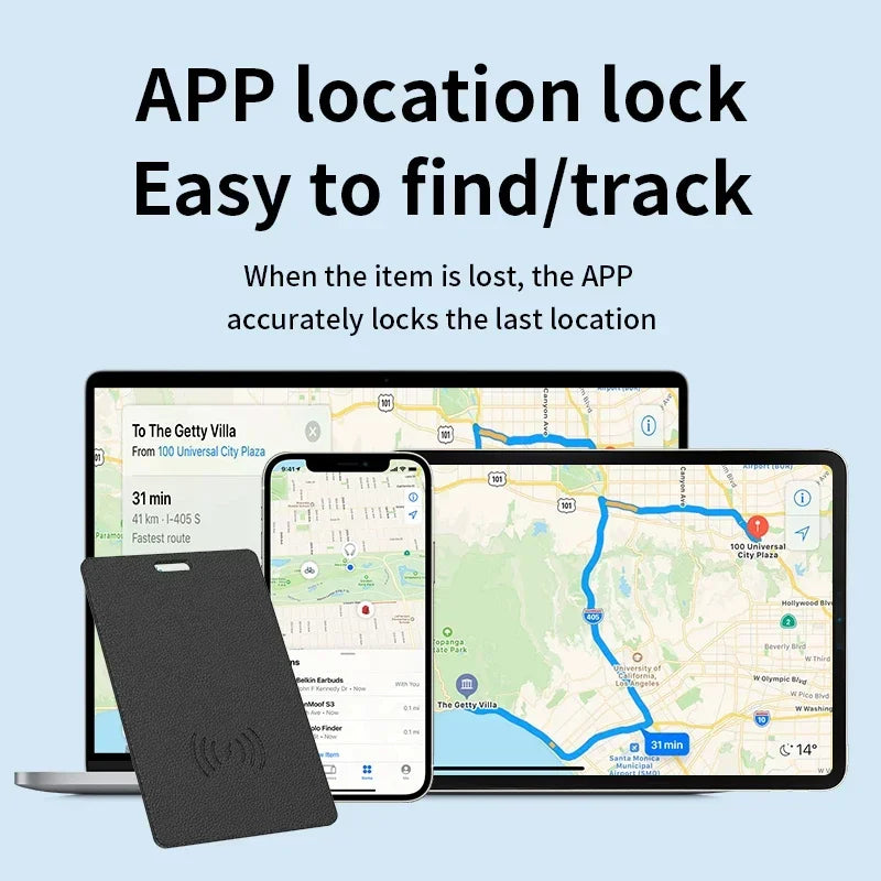 Thin GPS Locator Card Anti Loss GPS Tracking Smart Mini Tag Bluetooth