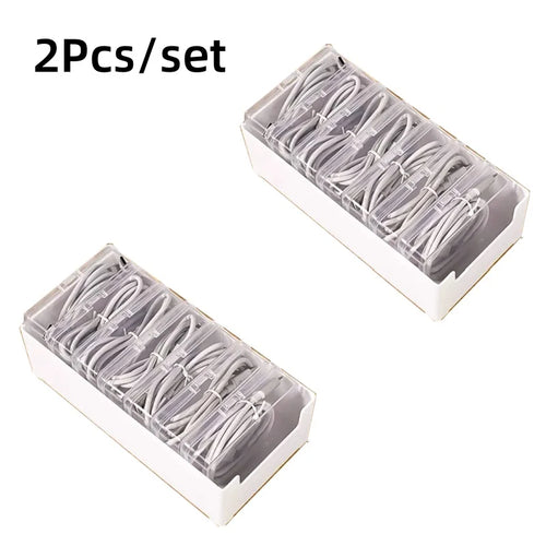 Cable Organizer Storage Box Set Durable Plastic Daily Office Supplies