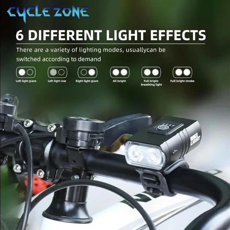 T6 LED Bike Front Light Bicycle Headlight Rechargeable Bright MTB Road