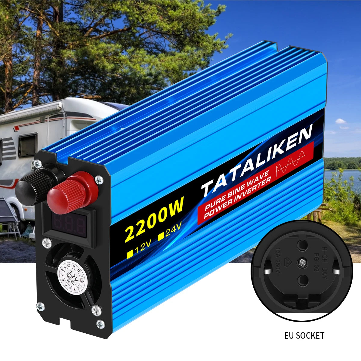 Pure Sine Wave Inverter 1000W-4000W DC 12V/24V to AC 220V 50hz Power