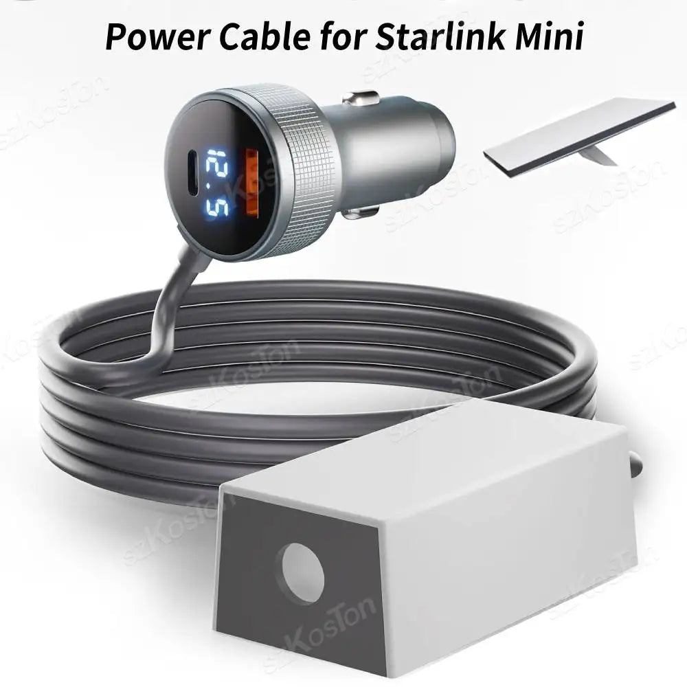 Power Cable for Starlink Mini Car Adapter with Step Up Converter