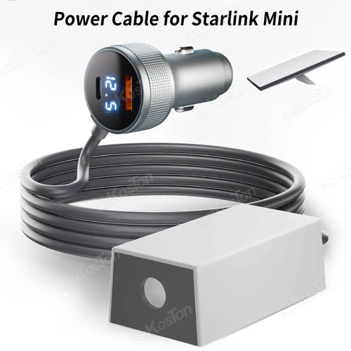 Power Cable for Starlink Mini Car Adapter with Step Up Converter
