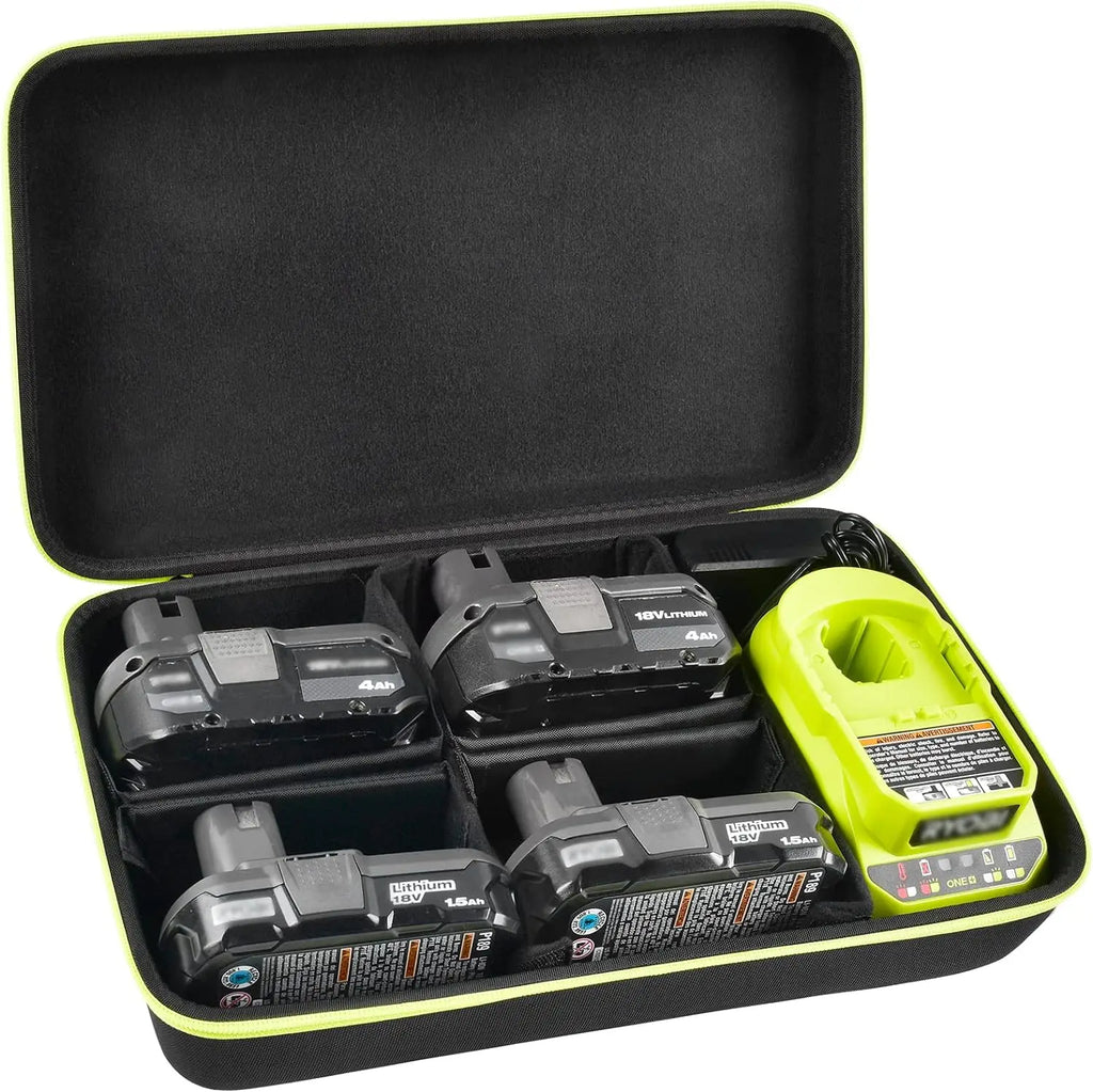 Case Compatible with Ryobi ONE+ 18V Lithium-Ion 4.0/ 3.5/ 3.0/ 2.0/