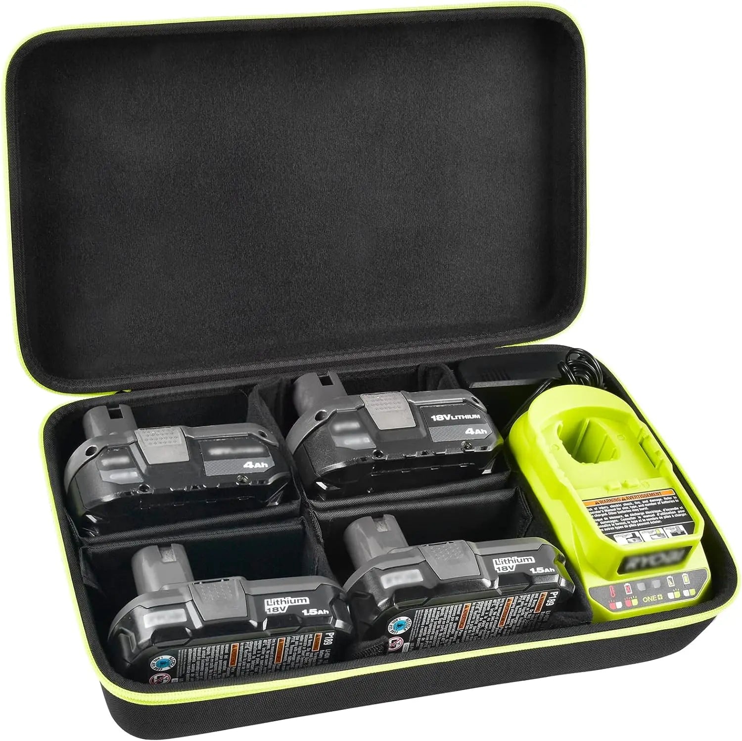 Case Compatible with Ryobi ONE+ 18V Lithium-Ion 4.0/ 3.5/ 3.0/ 2.0/