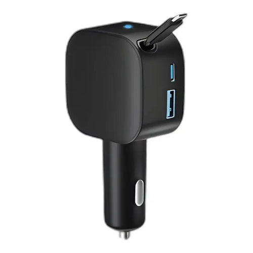 Car Charger 105W PD Fast Charging With 70cm Retractable Data Cable