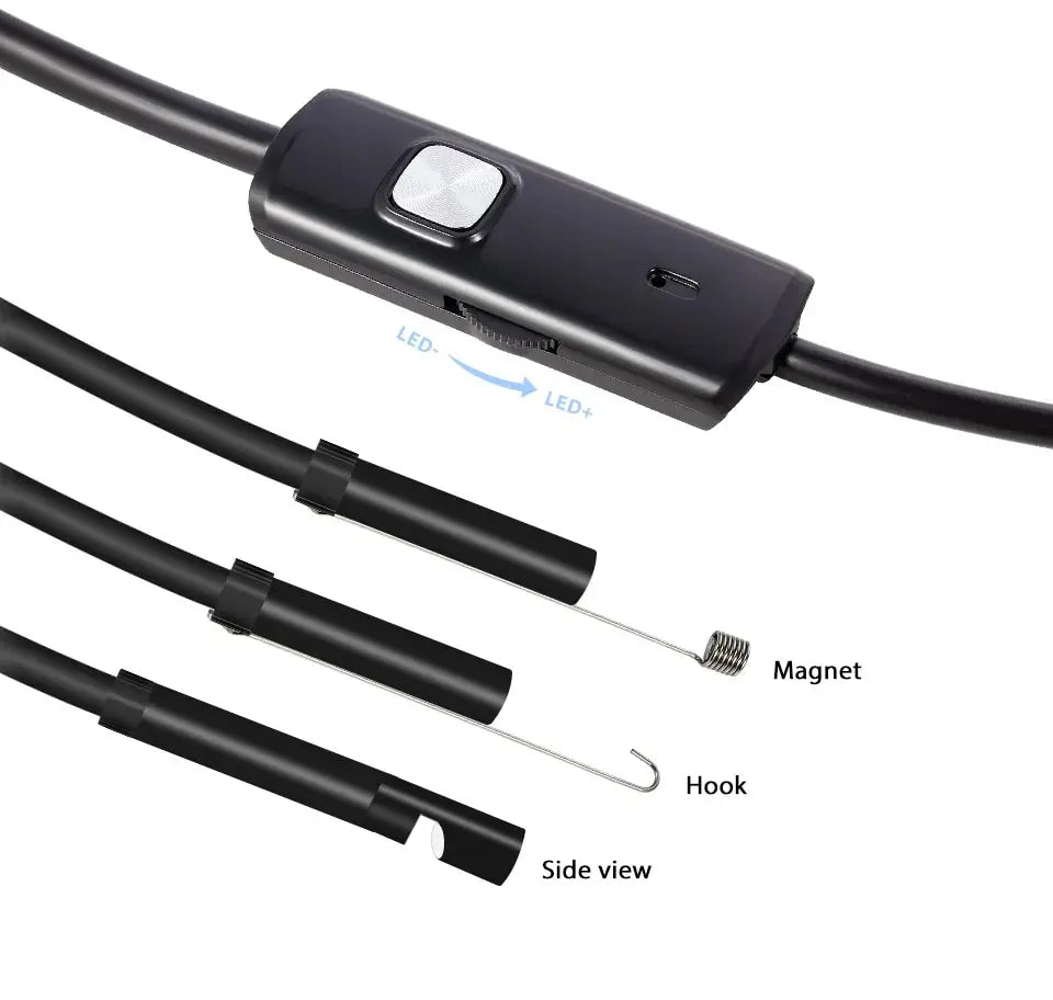 7MM Android Endoscope Camera 3 IN1 Micro USB Type C Borescope Mini