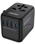 LENCENT Universal Travel Adapter with 3 USB Ports 1Type-C PD Charging